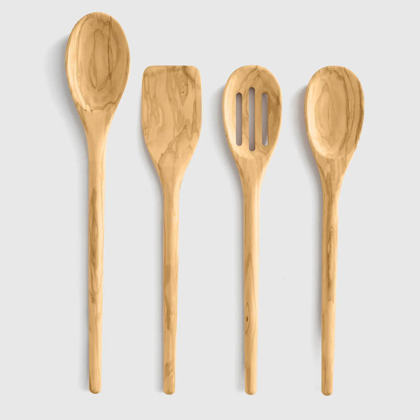 Italian Olivewood 4pc Utensil Set in Olivewood