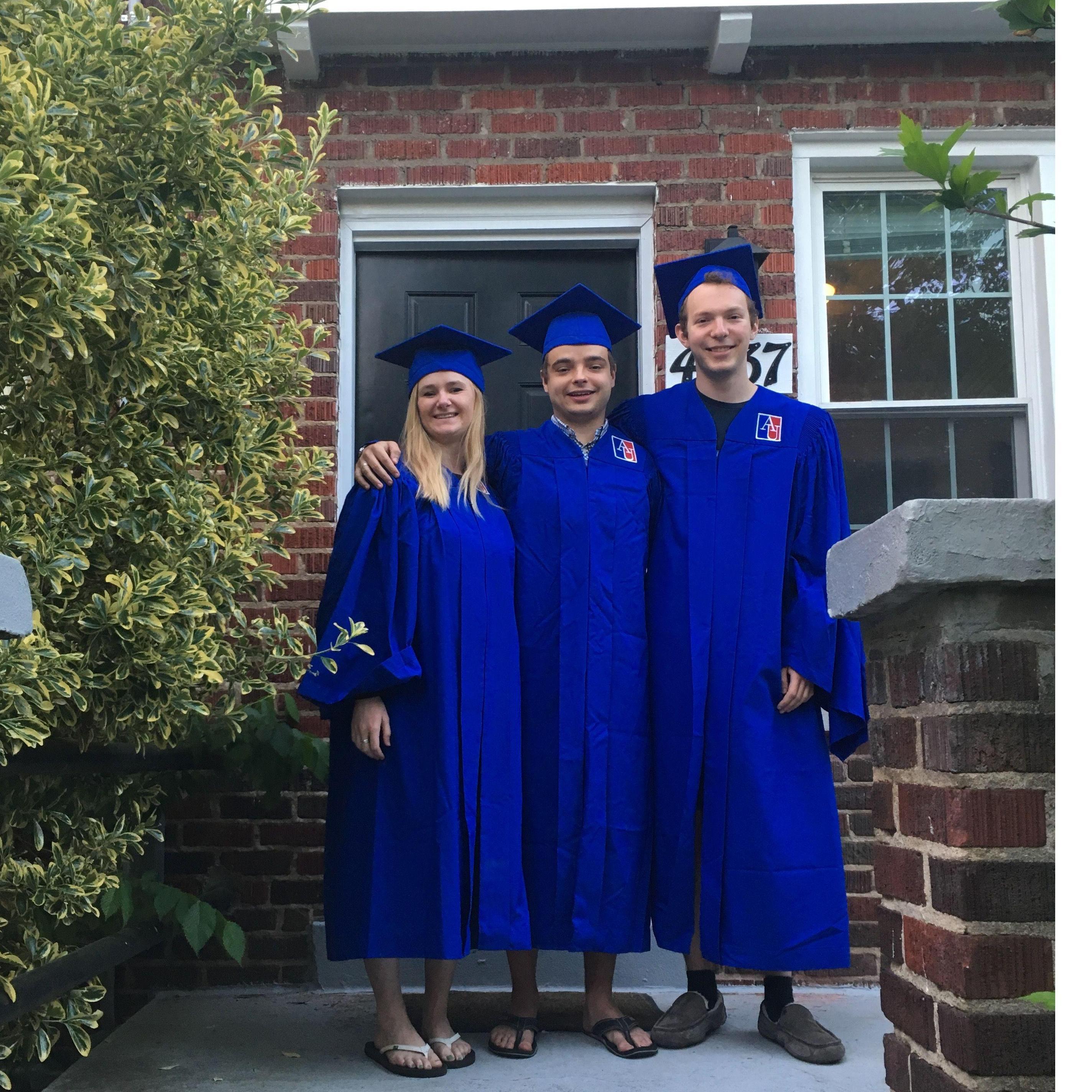 AU Graduation Mid-May 2018, Washington DC
Claire, Nate, Jackson at 4437 Harrison Street