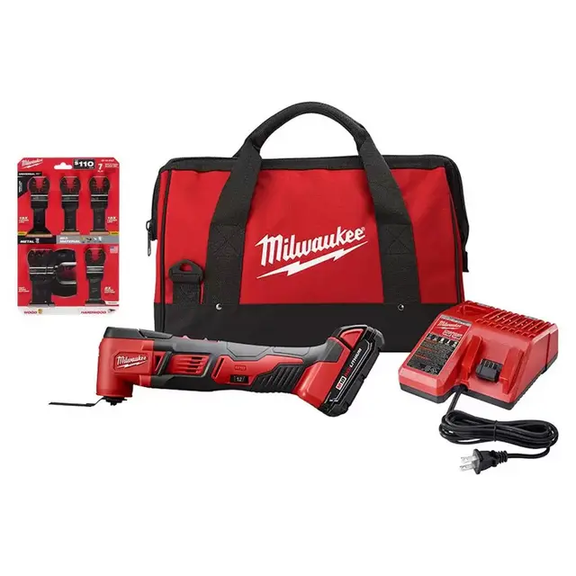 M18 18-Volt Lithium-Ion Cordless Oscillating Multi-Tool Kit with Multi-Tool Blade Kit (7-Piece)