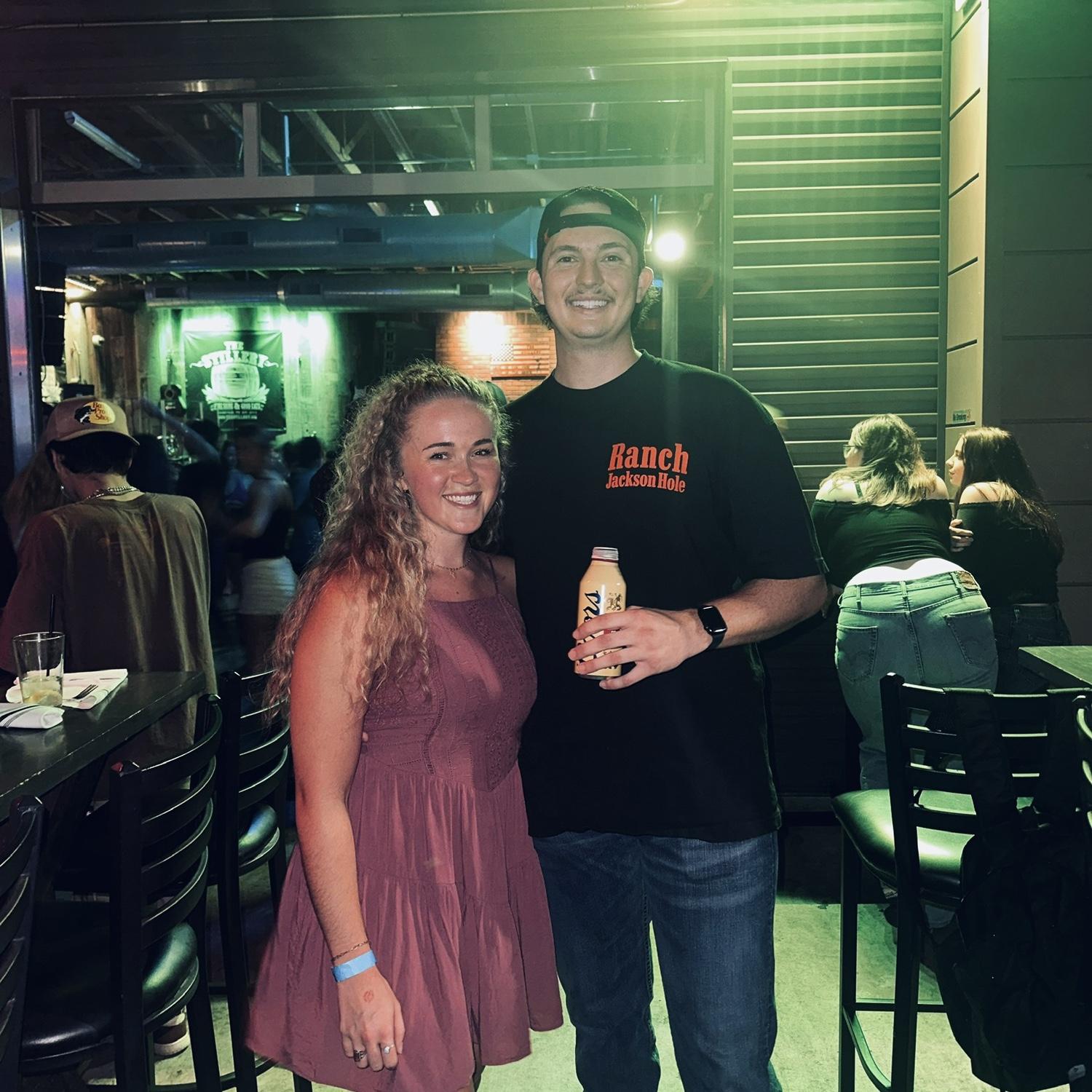 Dancing at the Stillery! Our first photo together!