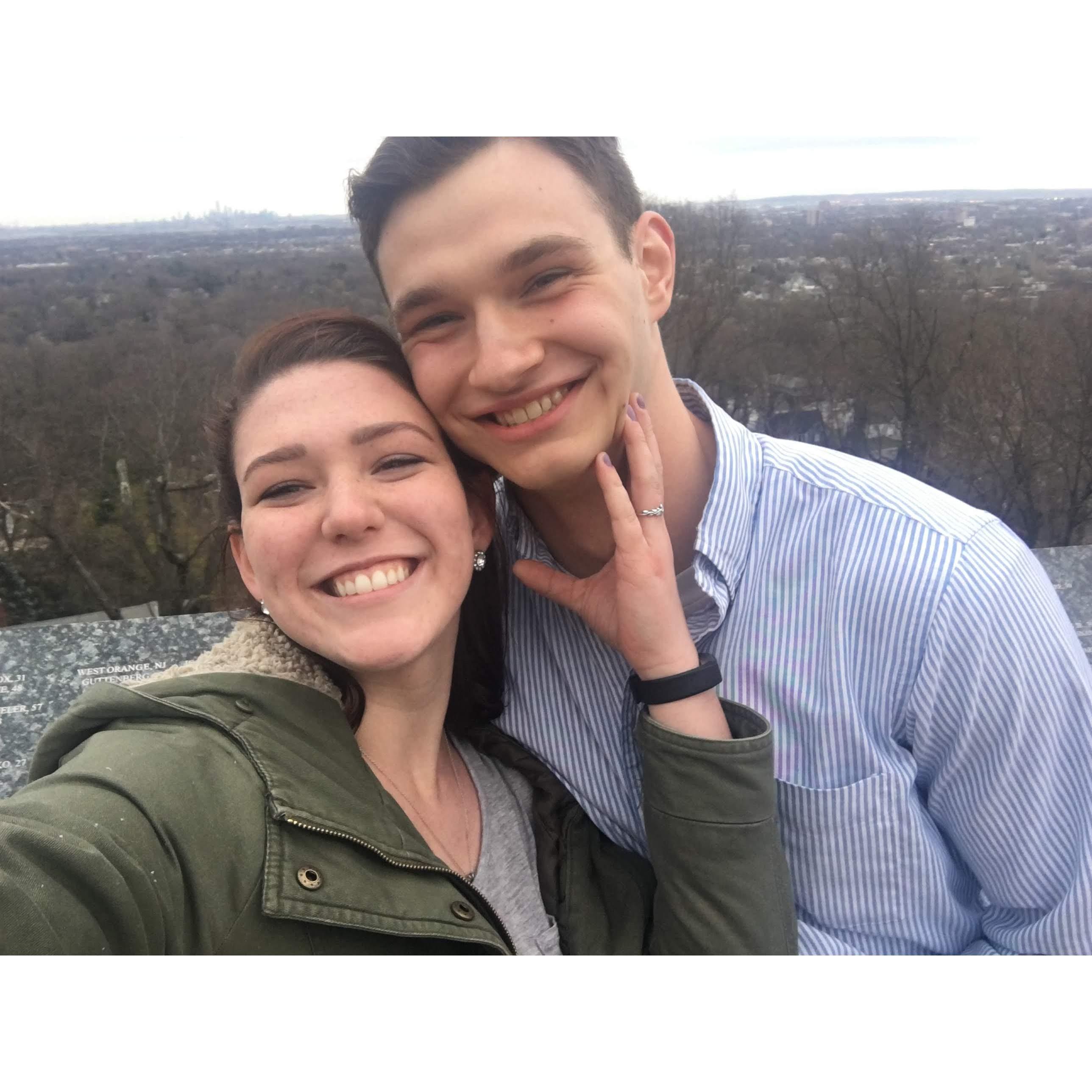 The start of year 1 together. Eagle Rock Reservation. April 24, 2018.