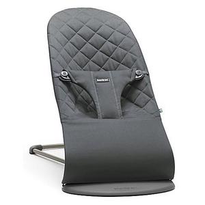 BabyBjörn® Bouncer Bliss and Wooden Toy for Bouncer Bundle in Anthracite Cotton