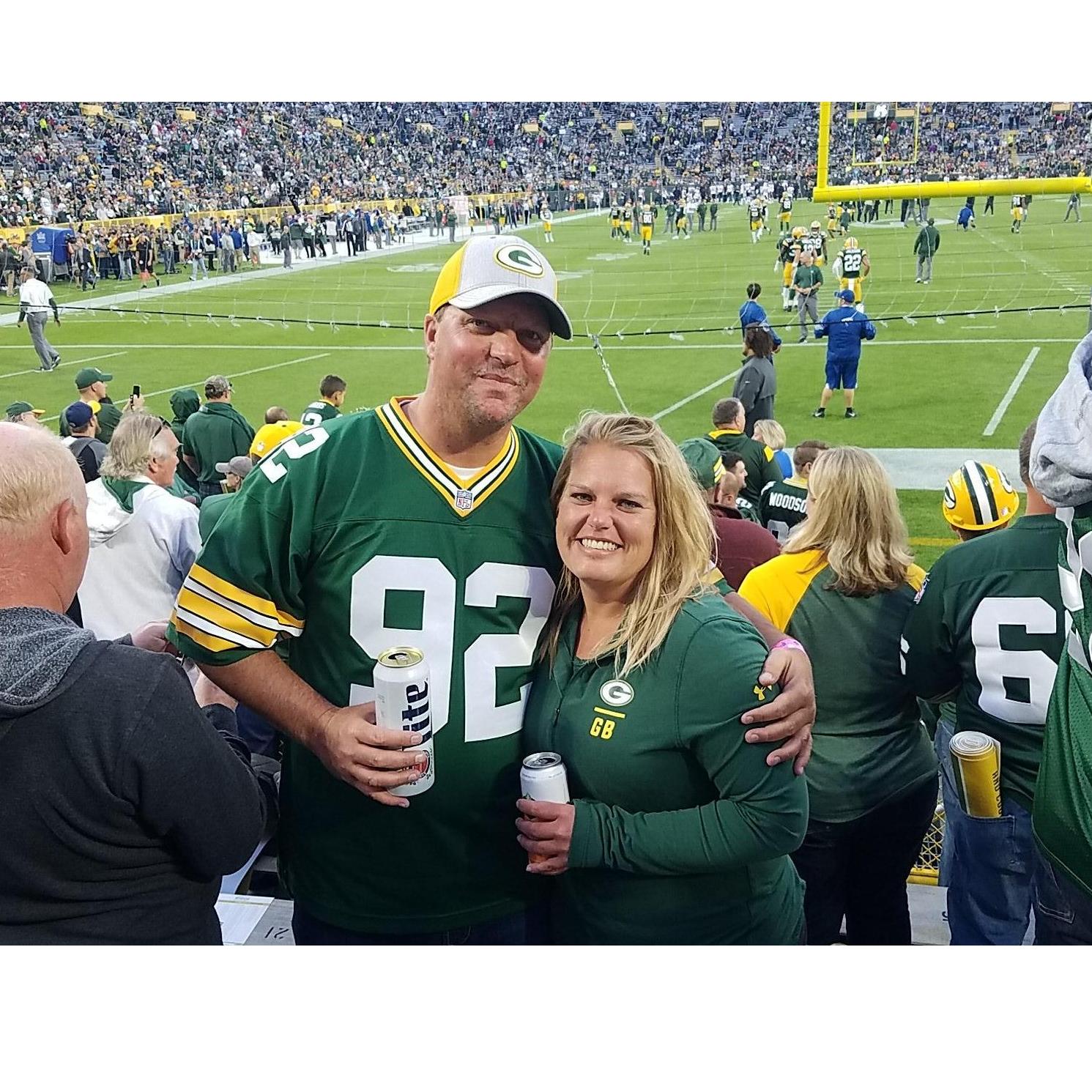 GO PACK GO! Our first Packer game together.