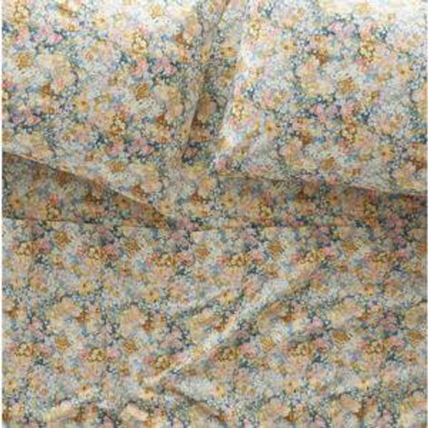 Organic Cotton Percale Printed Sheet Set - Leora, Queen