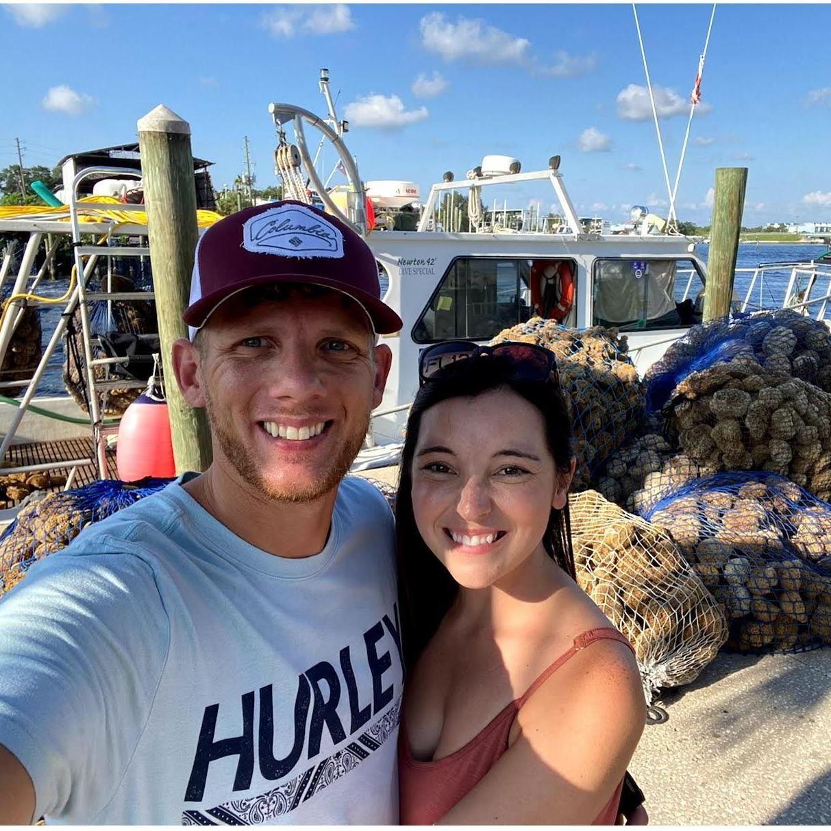 Our first picture together - Tarpon Springs, FL