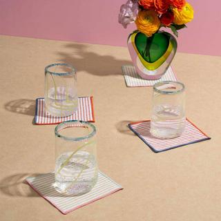 Carinval Stripe Cocktail Napkin, Set of 4