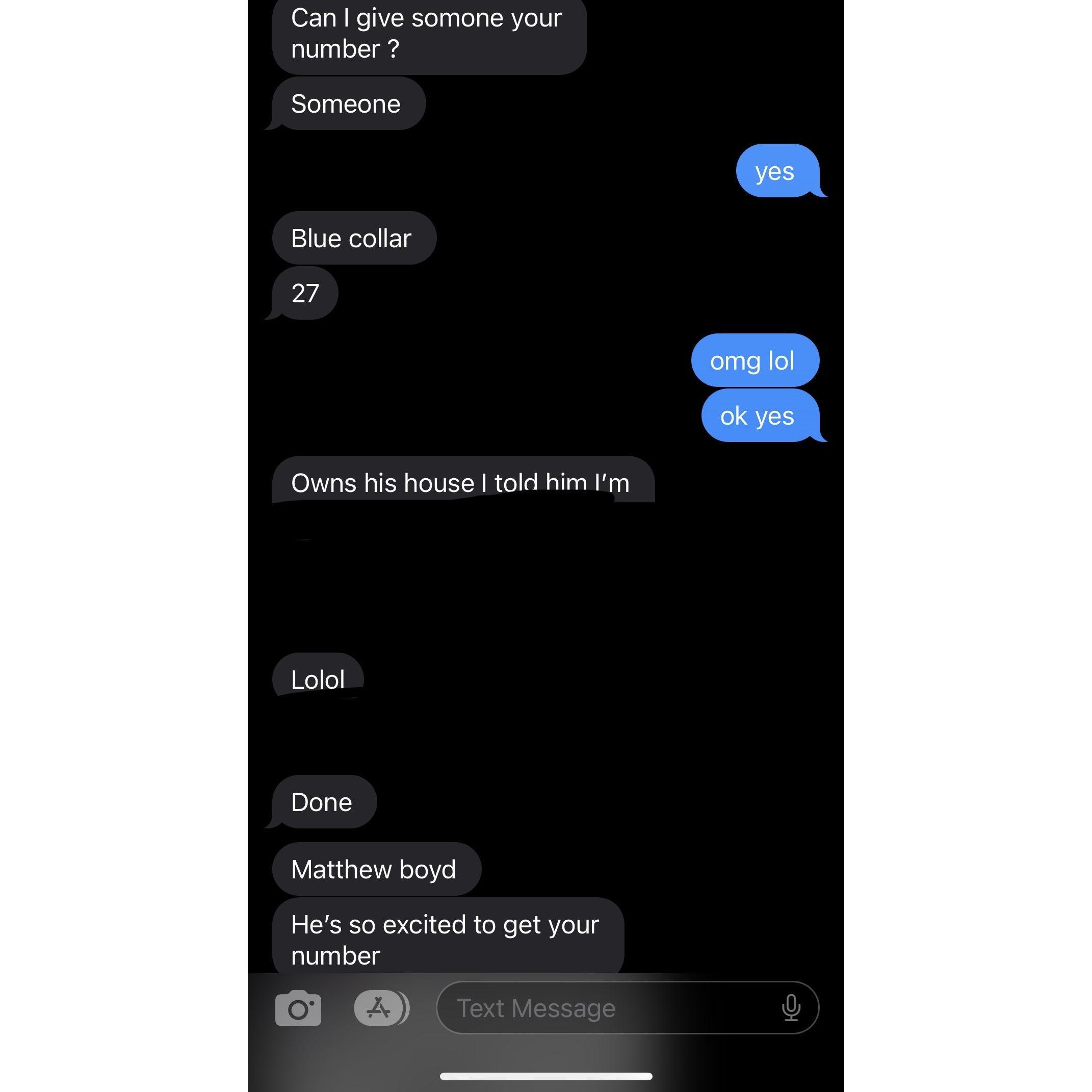 I still remember exactly where I was when she sent this text message to me.