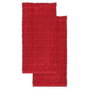KitchenSmart Colors - KitchenSmart® Colors 2-Pack Solid Kitchen Towels in Paprika