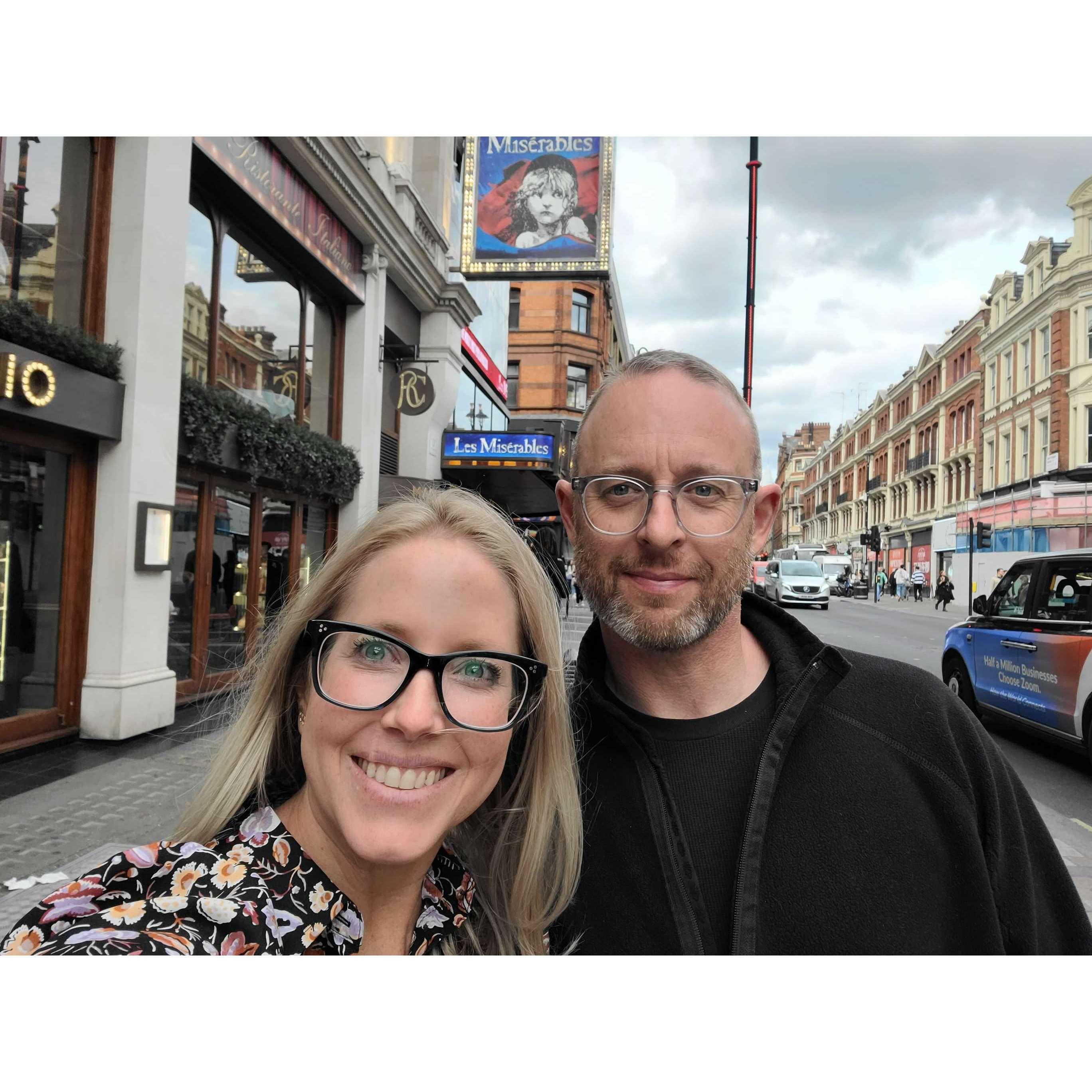 West End, before Les Misérables in London, UK - May 2022