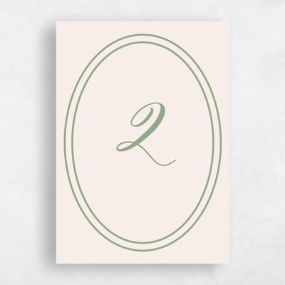 Linen, Beige Wedding Table Number - Dolores