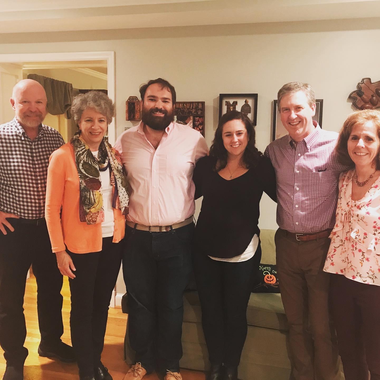 Our number ones from day one! On the left are Mike and Mary Oleksak and on the right Joe and Mary Smolskis. The parents met a month before Dave proposed. Photo credit: Erin Smolskis
