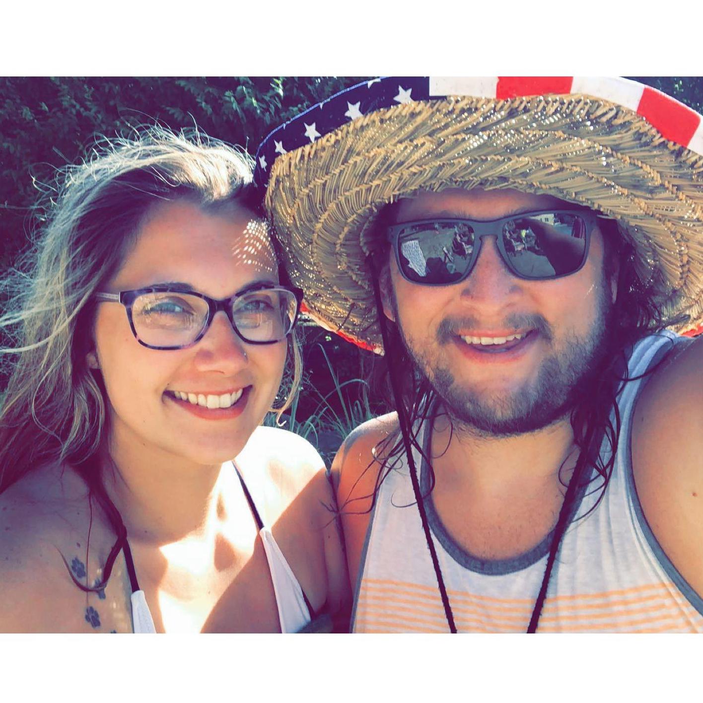 Selfies are always his idea. 🤓