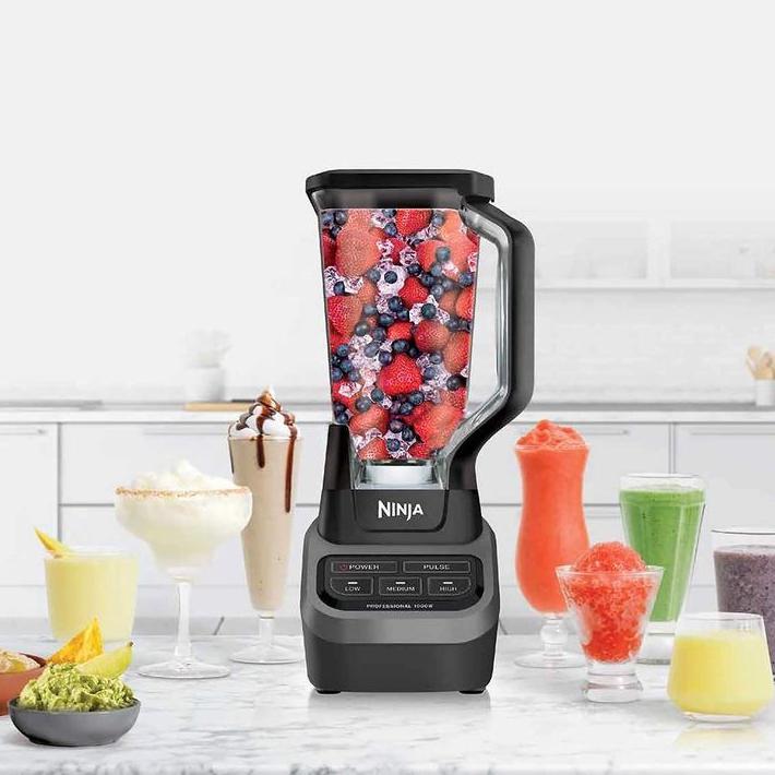 Ninja Professional 72 Oz Countertop Blender with 1000-Watt Base and Total Crushing Technology for Smoothies, Ice and Frozen Fruit (BL610), Black