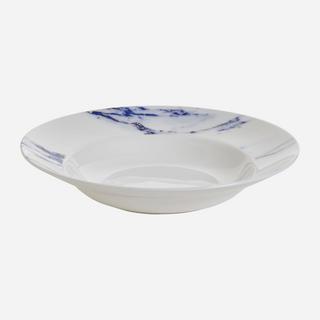 Marble Azure Rim Soup Bowl
