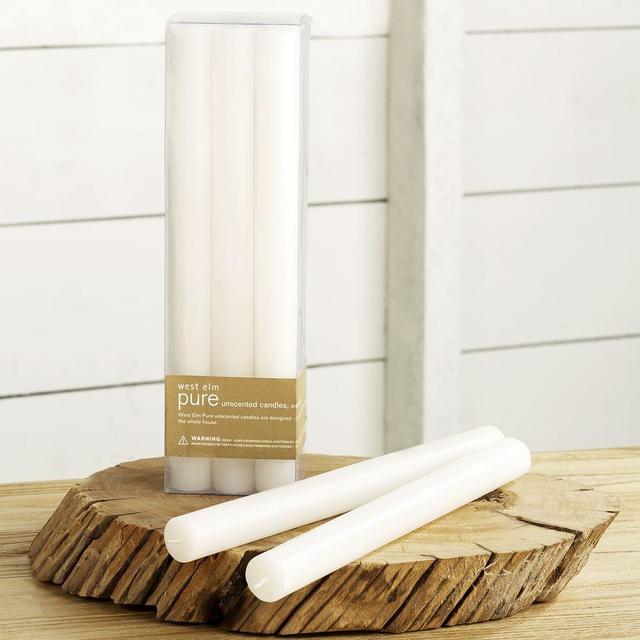 Unscented Taper Candles (White)