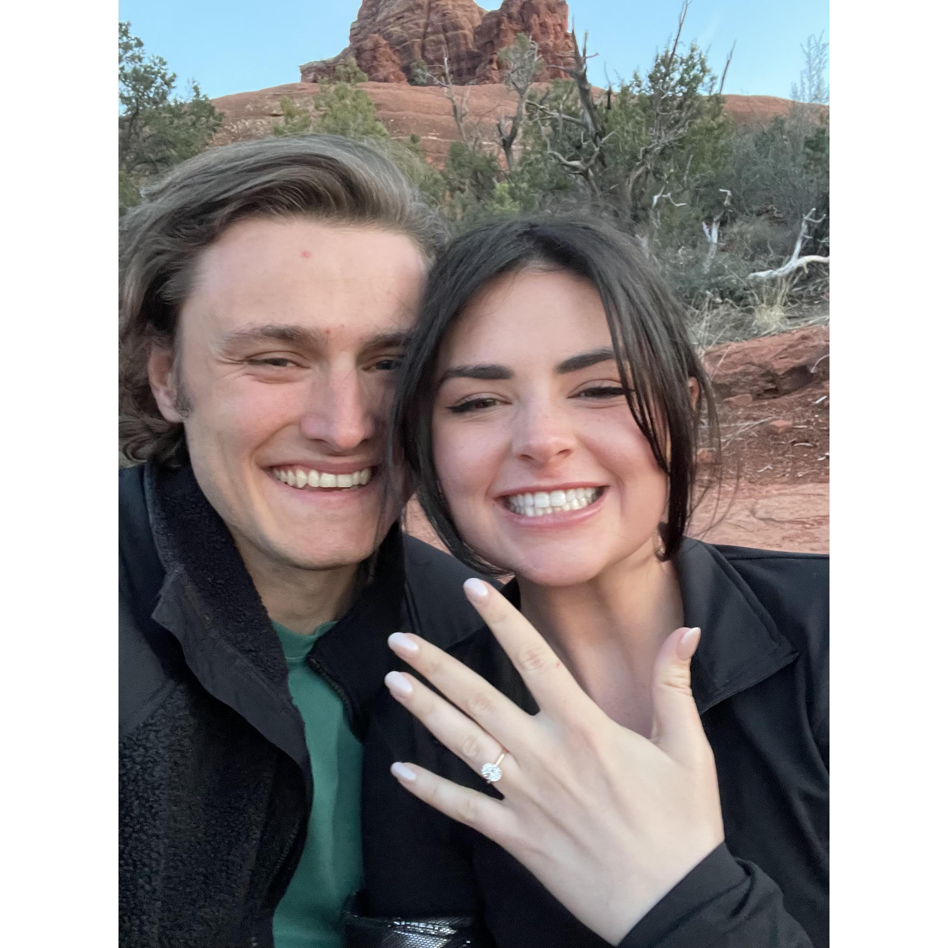 Engaged on March, 26th 2023 on Bell Rock in Sedona, AZ.