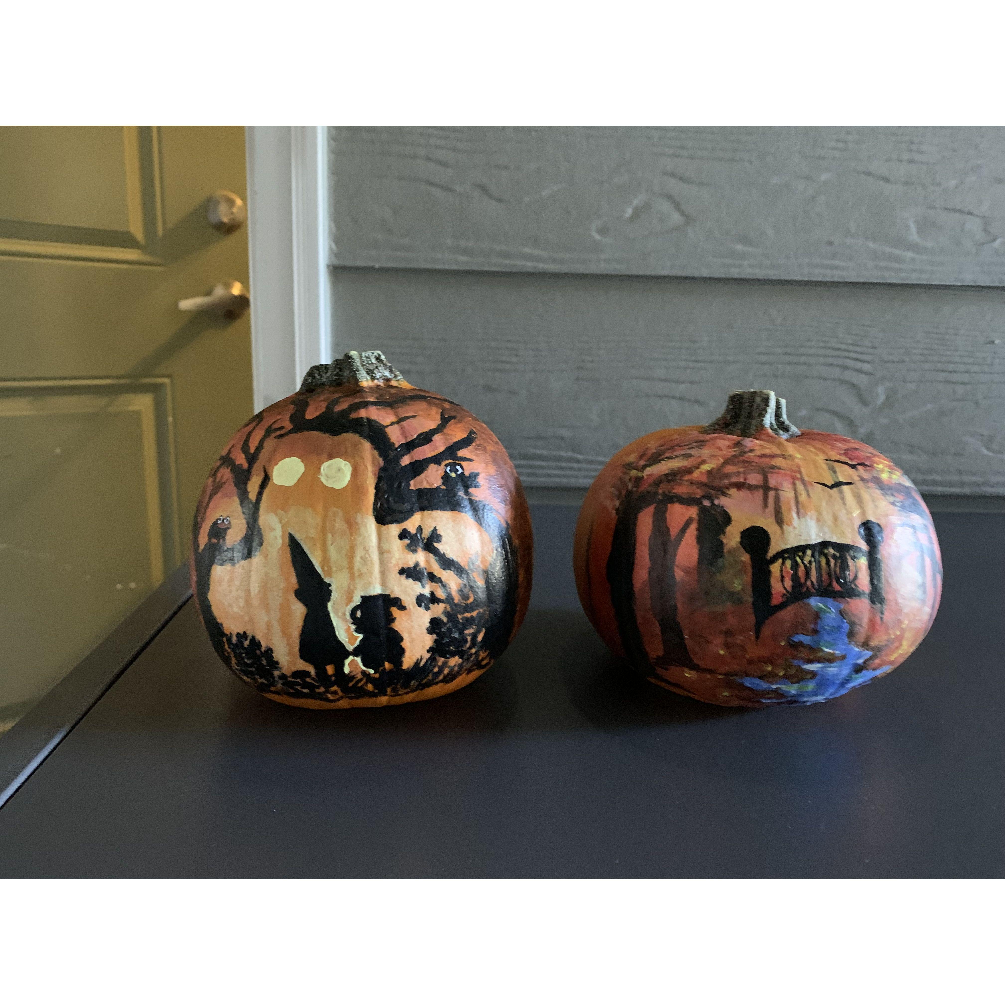 Our "Over the Garden Wall" pumpkins in 2021