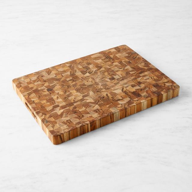 Williams Sonoma Wood Teak Endgrain Board, Large, 20'x15'