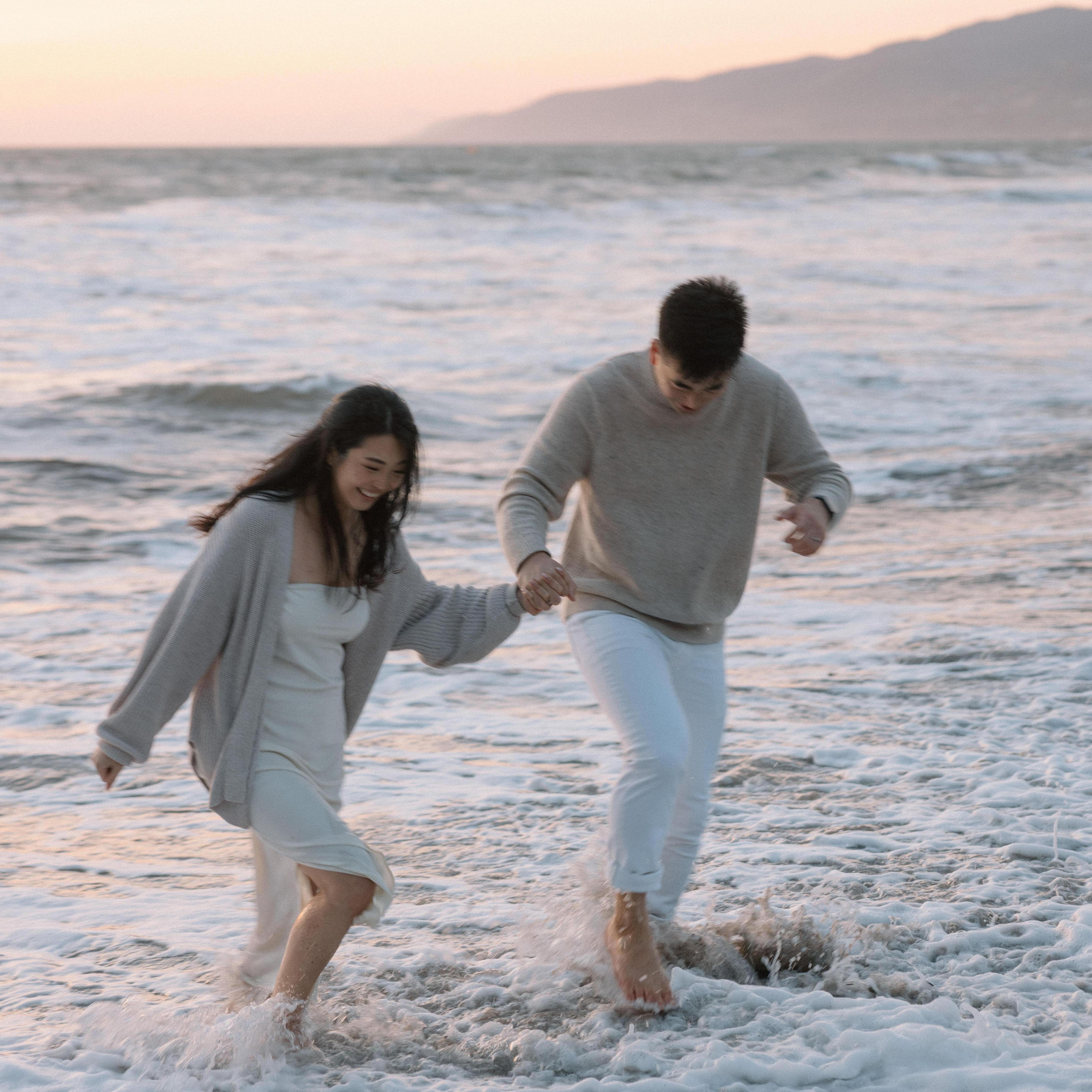 in Malibu for our engagement shoot