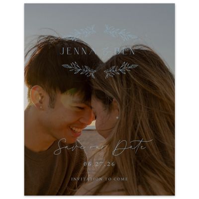 Dusty Blue Wedding Digital Save the Date - Phippsburg Photo