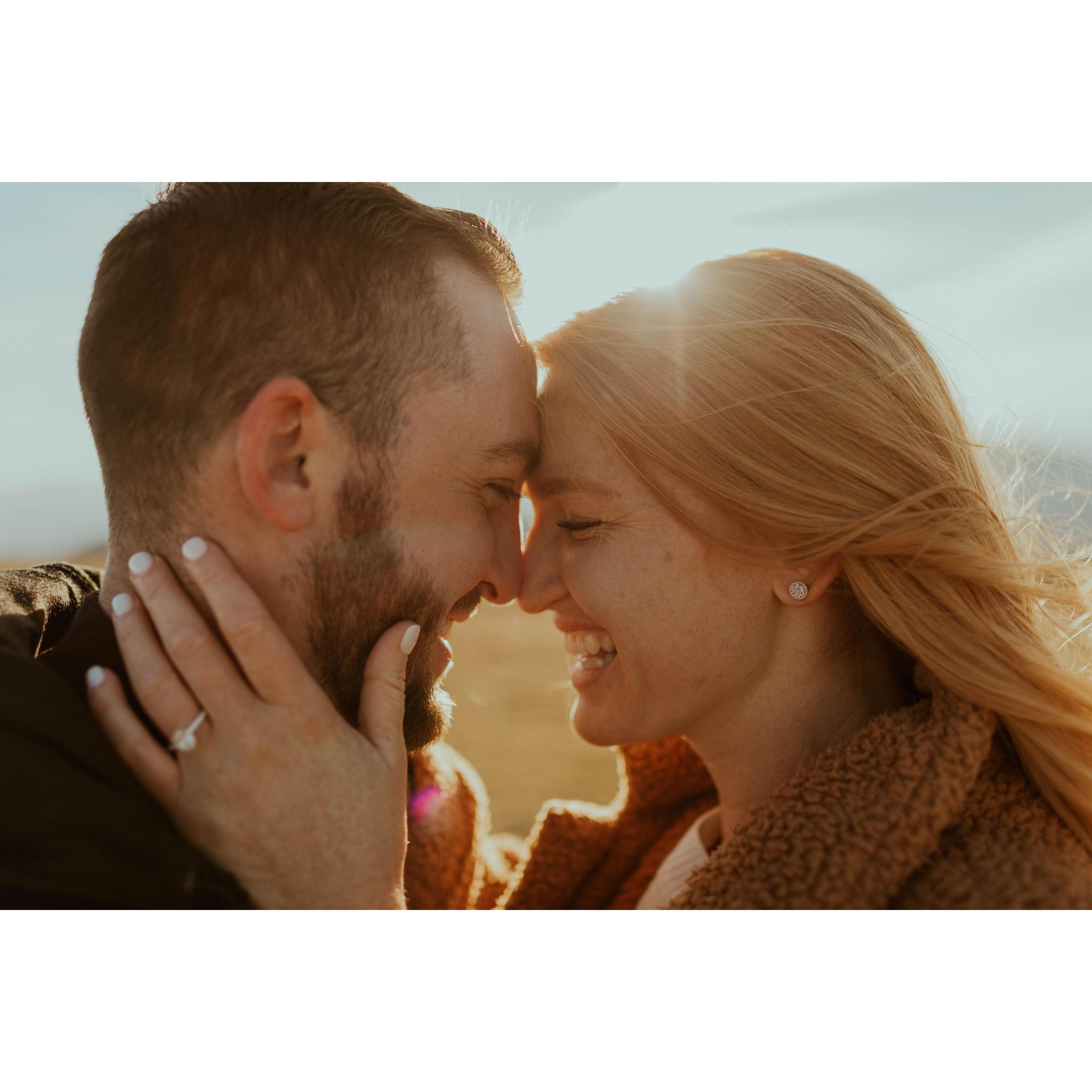 Engagement pictures in Max Patch, North Carolina-Tennessee Border