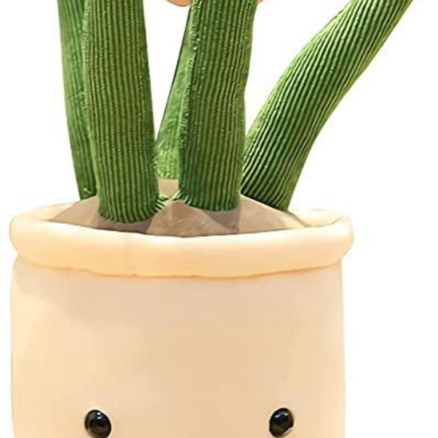 WUZHOU Tulip Plush Toy, 13.7" Flower Pot Stuffed Plushie Pillow Decoration, Soft Fluffy Toy Succulent Plants Friend Throw Pillow, Multicolor (Pink--Tulip)