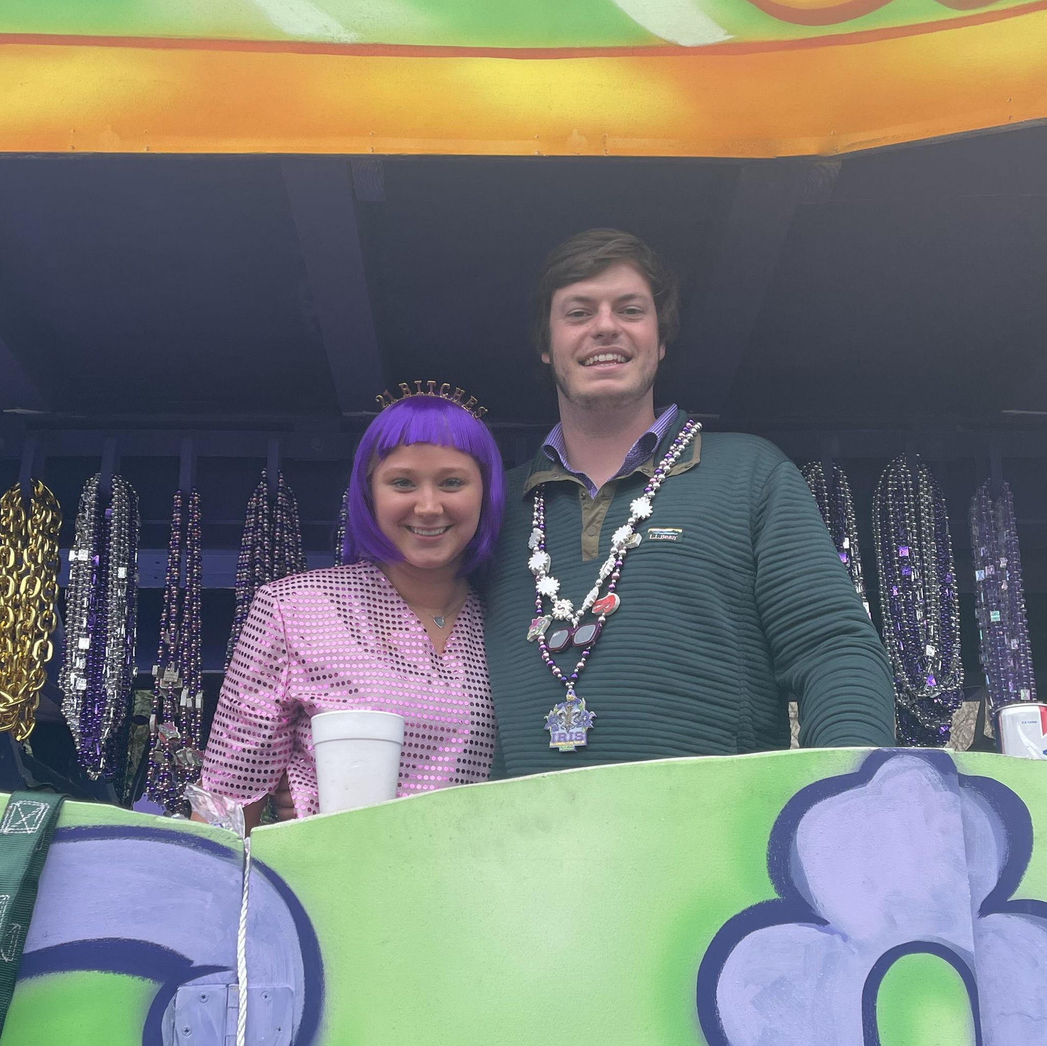 Junior Year I took Andrew to his first Mardi Gras in New Orleans! I rode on Iris for my 21st birthday.