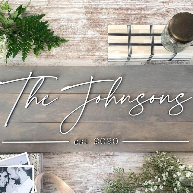 Personalized Gift For Her, Gift for Couple Valentines Day Gift, Last Name Sign Anniversary Gift, Engagement Gift, Gift for Mom, Wedding Gift