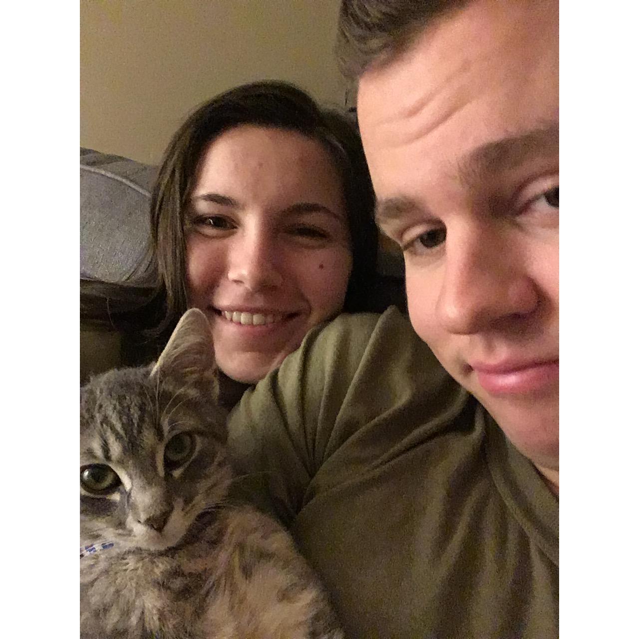 Our little family: Chaz, Hallie, and Rosie!