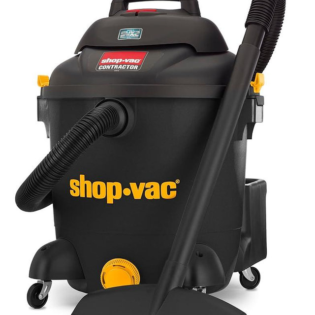 Shop-Vac 9627106 12 Gallon Contractor Series Wet/Dry Vacuum, 5.5 Peak HP, 12 Ft x 1.5 Inch Hose, 20 Ft Cord Length, Heavy-Duty Cleaning in Jobsite, Garage, and Home