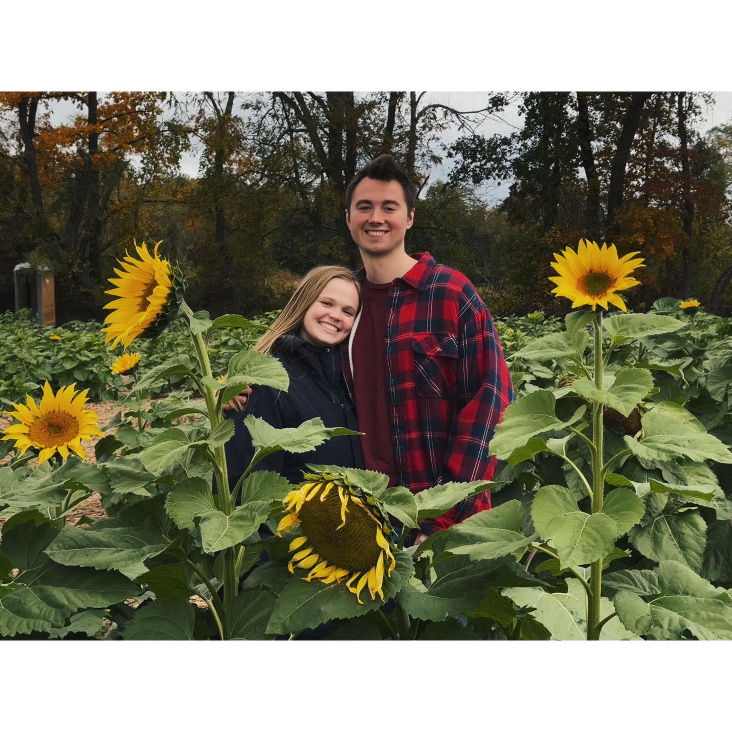 Margaux and Austin at Baugher's Orchard & Farm in Westminster, Maryland