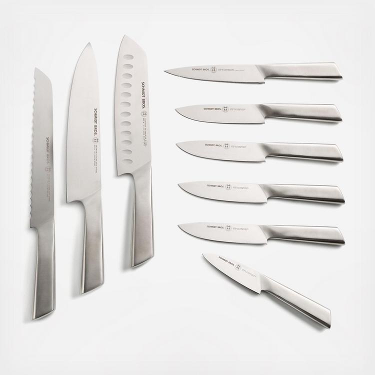 Schmidt Brothers Cutlery 10-Piece Bonded Steel Series Knife Block Set NEW
