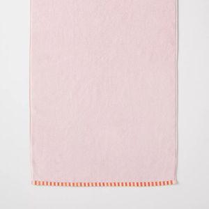 The Sloane Stripe Trim Blush Bath Towels