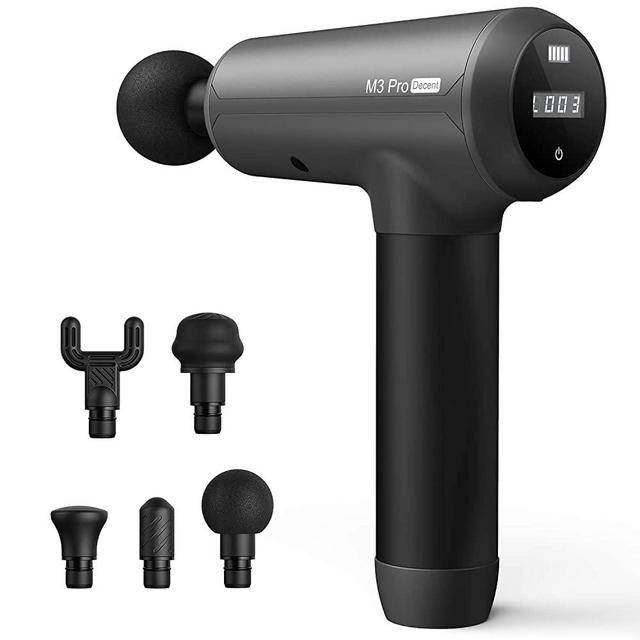 Massage Gun Deep Tissue Percussive Super Quiet Muscle Massager Help Muscles Recover, Handheld Portable Fascia Massager Lady Workout, Fashion Design OPOVE M3 Pro Decent, Dark Gray