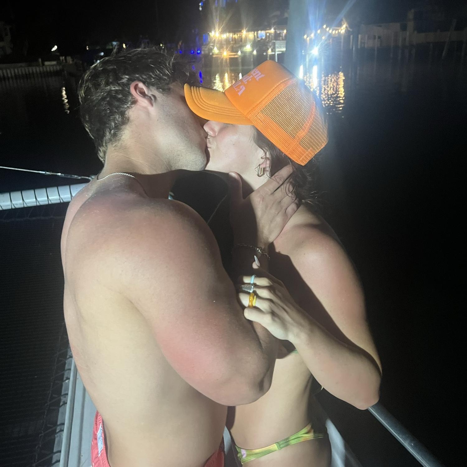 our first kiss in Turks & Caicos in June 2023