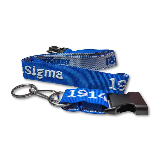 Greek Underdog Phi Beta Sigma Woven Embroidered Lanyard