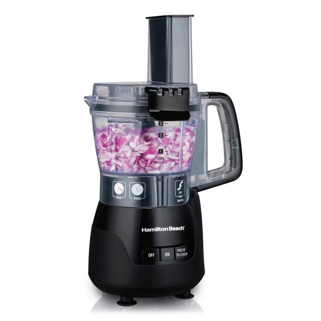 Hamilton Beach® Stack & Snap 4-Cup Compact Food Processor in Black