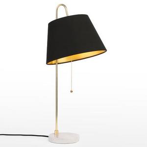 Black Linen Stem Table Lamps