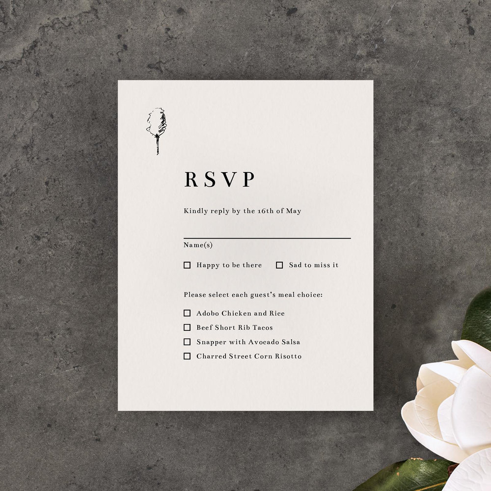 Rue Type | Cream | Zola Wedding Invitations