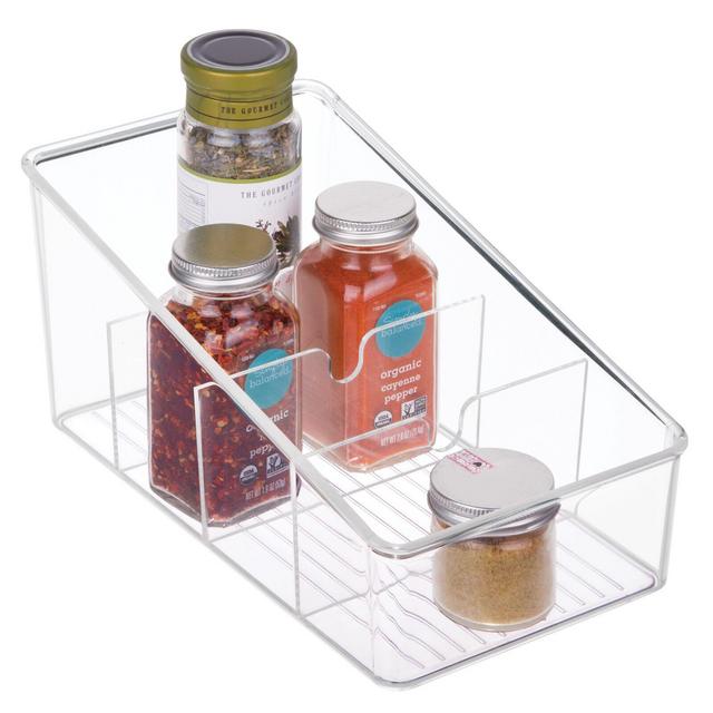 mDesign Plastic Kitchen Pantry Food Packet Storage Organizer Bin Caddy - Clear