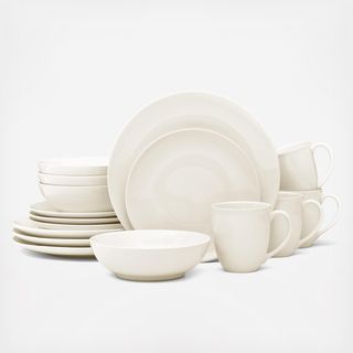 Colorwave Coupe 16-Piece Dinnerware Set, Service for 4