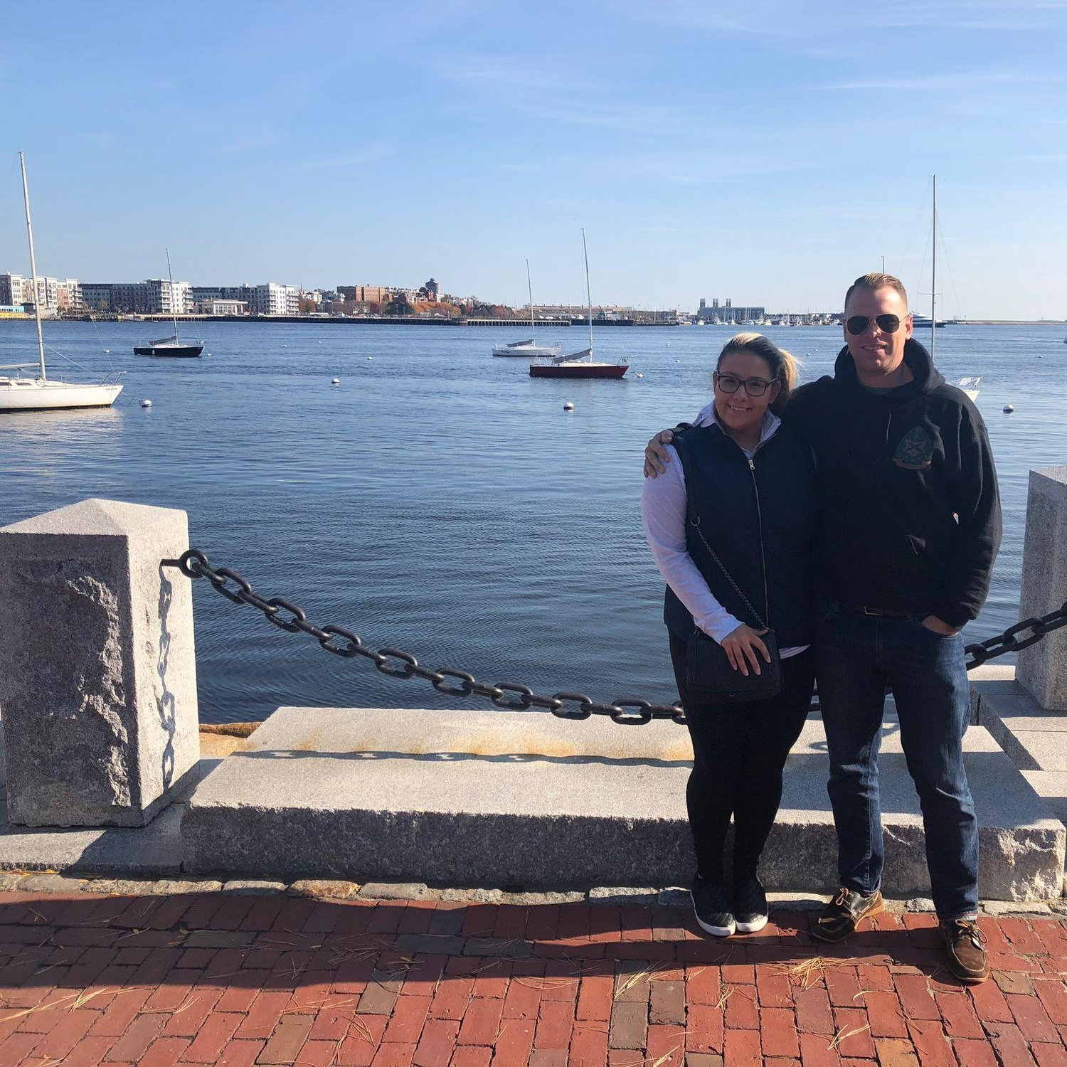 Us by the Boston Harbor