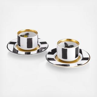 Sol y Sombra Espresso Cup & Saucer, Set of 2