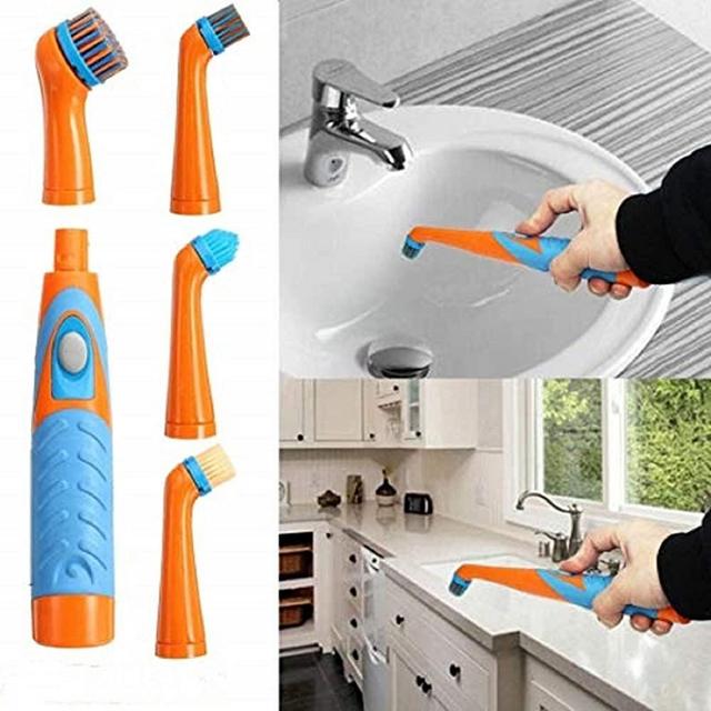 Reveal Power Scrubber Sonic Scrubber Electric Cleaning Brush with 4 Brush Heads for Tubs