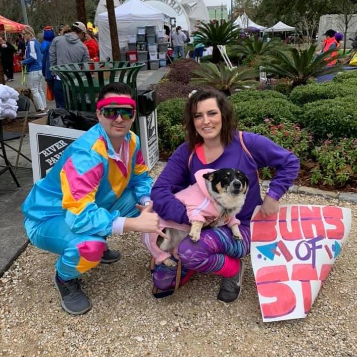 Our favorite Mardi Gras parade is Barkus. Even Paisley and Pirogue get to join in on the fun!
