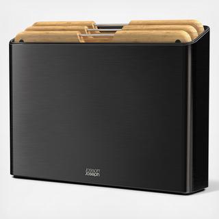 Folio Steel 3-Piece Bamboo Cutting Board Set with Case