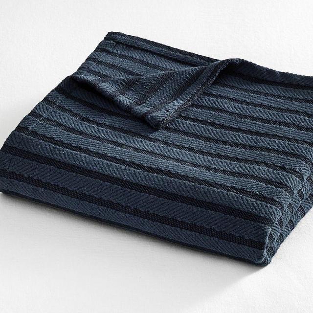 Cable Stripe Hydrocool Blanket, Blue, Full/Queen