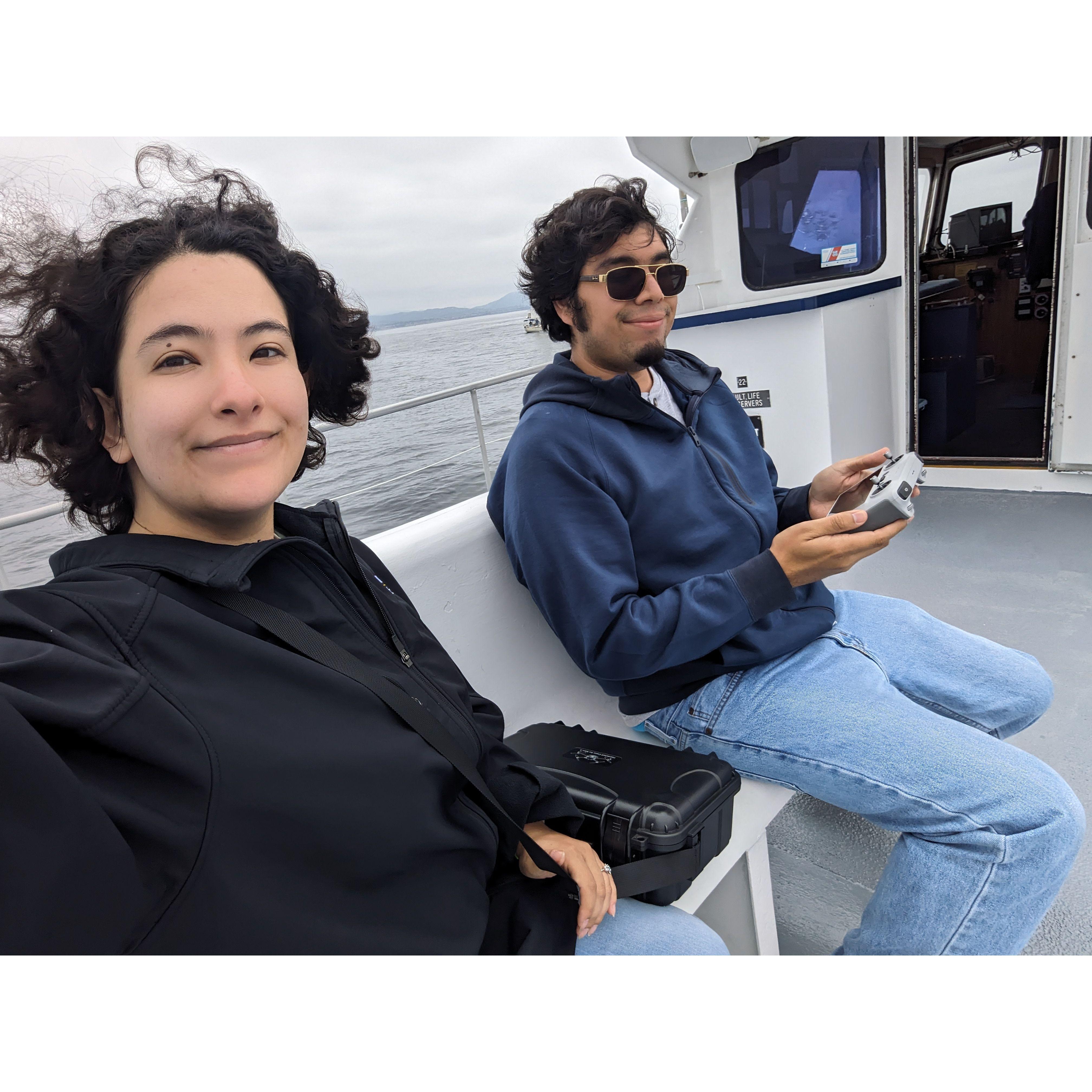 The day after the proposal. We saw whales.