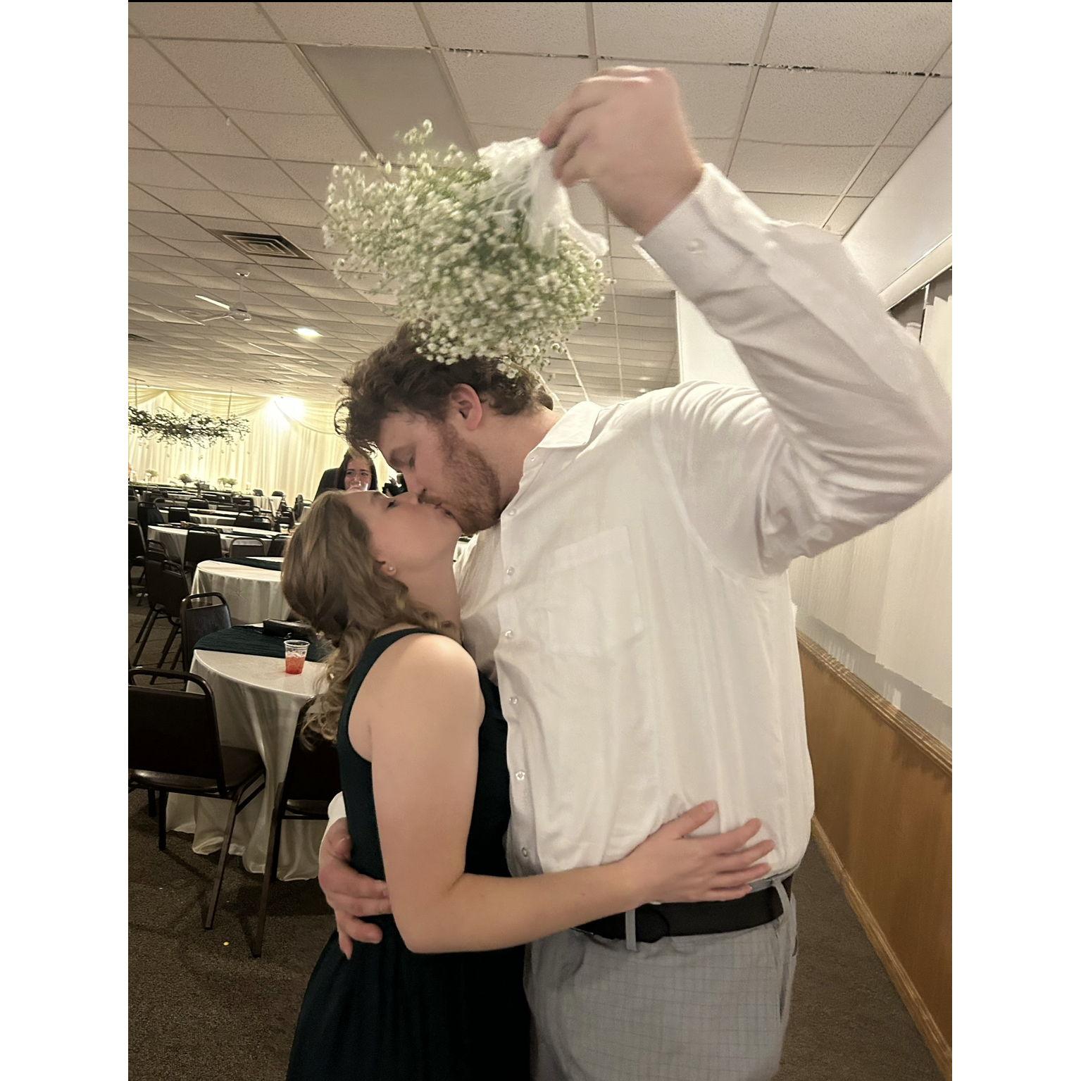 Morgan caught Kaity's wedding bouquet 2023.