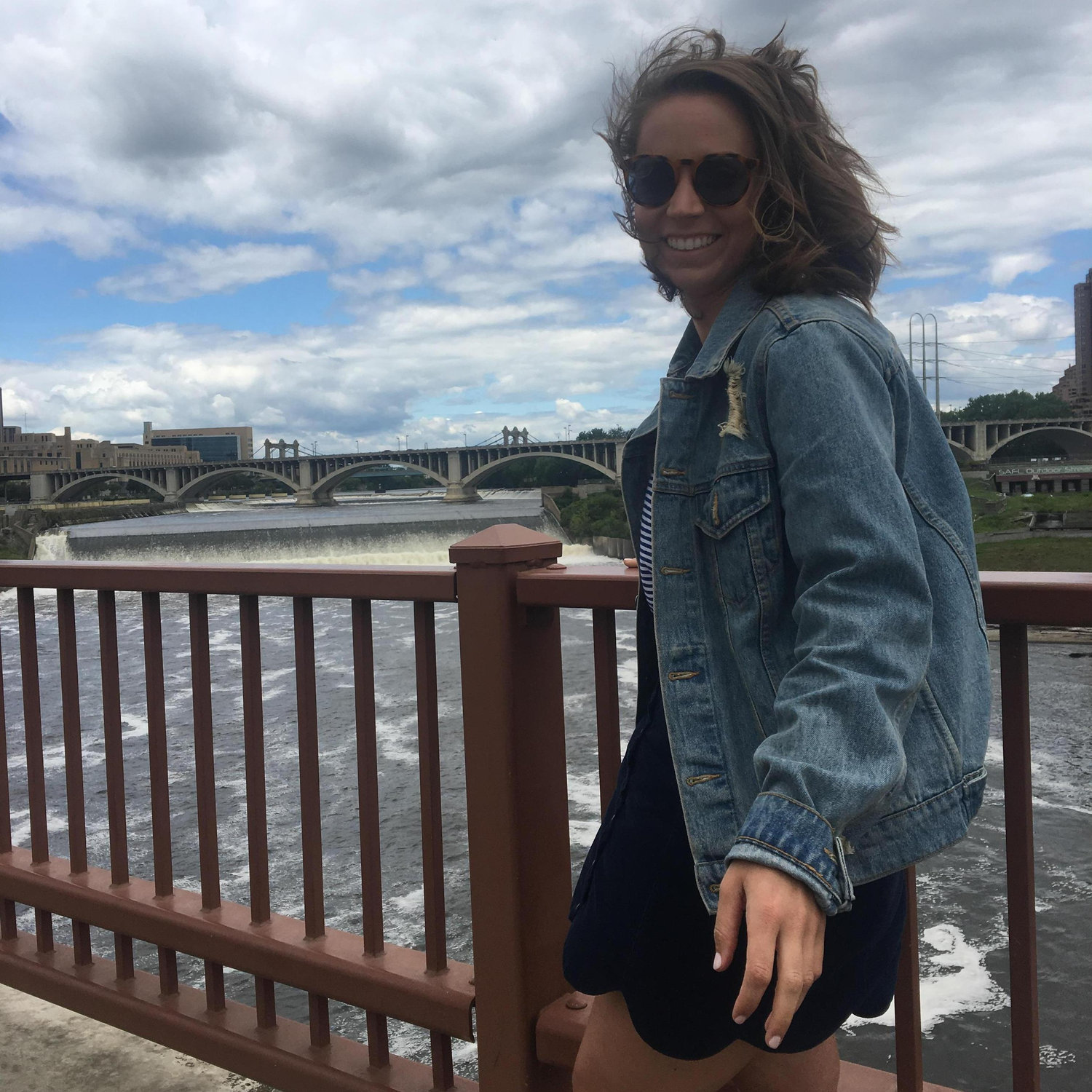 A windy day on the Mississippi River in Minneapolis.